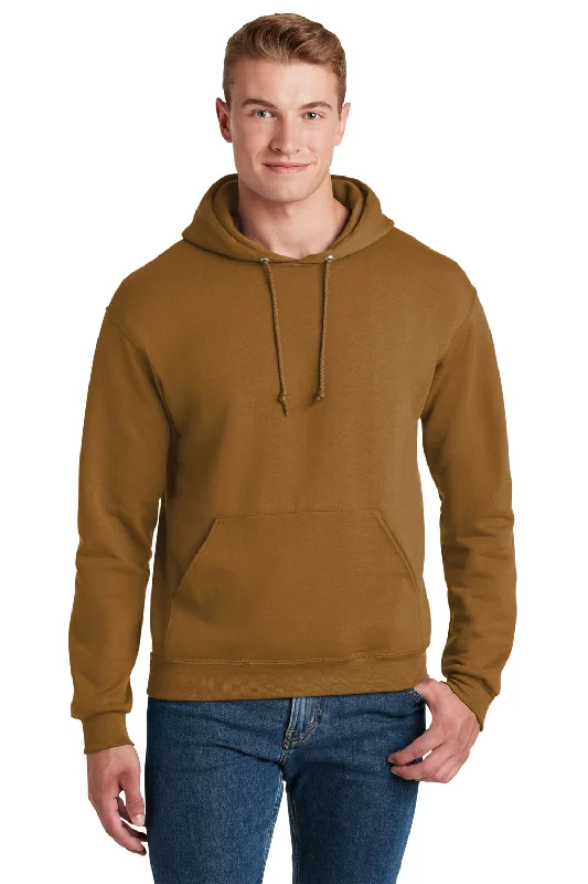 Jerzees Mens NuBlend Pill Resistant Fleece Hooded Sweatshirt Hoodie - Golden Pecan Brown