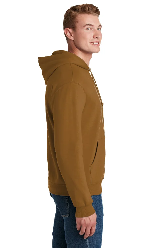 Jerzees Mens NuBlend Pill Resistant Fleece Hooded Sweatshirt Hoodie - Golden Pecan Brown