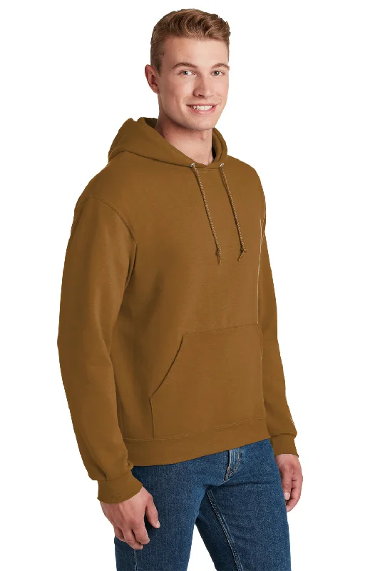 Jerzees Mens NuBlend Pill Resistant Fleece Hooded Sweatshirt Hoodie - Golden Pecan Brown