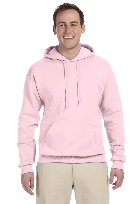 Jerzees Mens NuBlend Pill Resistant Fleece Hooded Sweatshirt Hoodie - Classic Pink