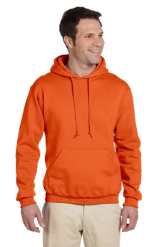 Jerzees Mens Super Sweats NuBlend Pill Resistant Fleece Hooded Sweatshirt Hoodie - Safety Orange