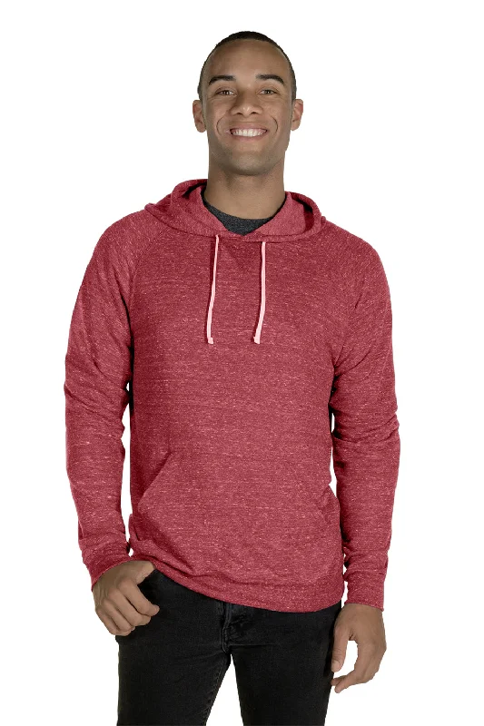 Jerzees Mens Vintage Snow French Terry Hooded Sweatshirt Hoodie - Heather Red