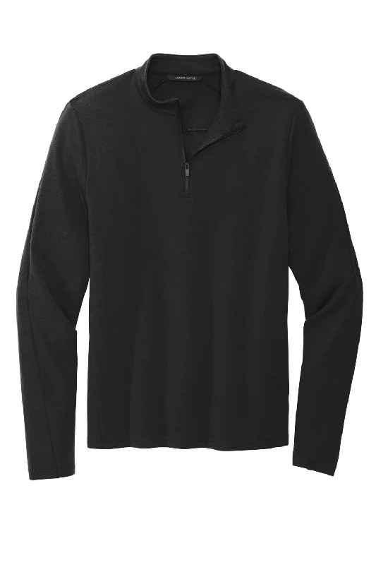 Mercer+Mettle Mens Stretch 1/4 Zip Sweatshirt - Deep Black