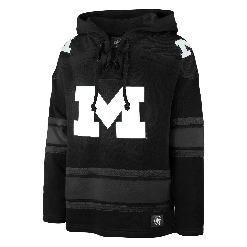 MICHIGAN WOLVERINES ANTHRACITE SUPERIOR '47 LACER HOOD