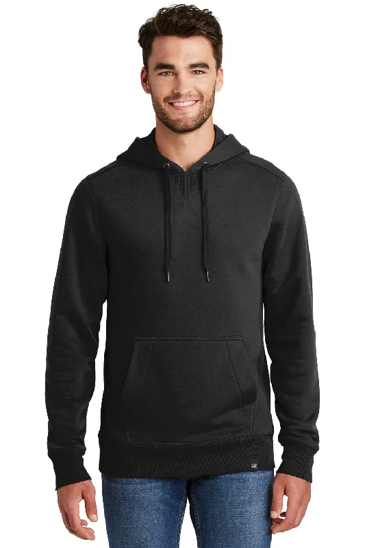 New Era Mens Sueded French Terry Hooded Sweatshirt Hoodie - Black