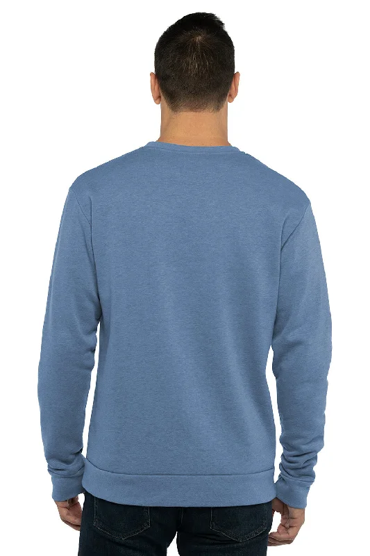 Next Level Mens PCH Crewneck Sweatshirt - Heather Bay Blue