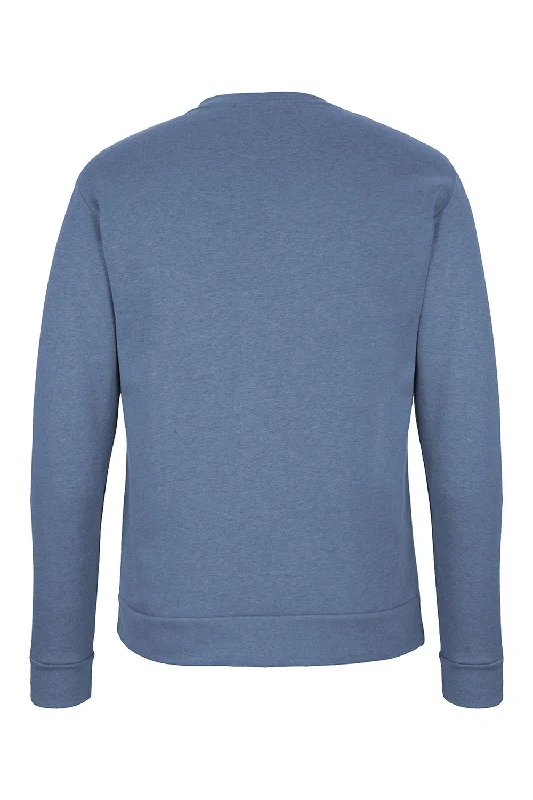 Next Level Mens PCH Crewneck Sweatshirt - Heather Bay Blue