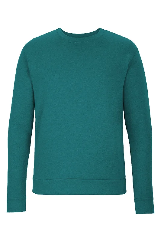 Next Level Mens PCH Crewneck Sweatshirt - Heather Teal Green