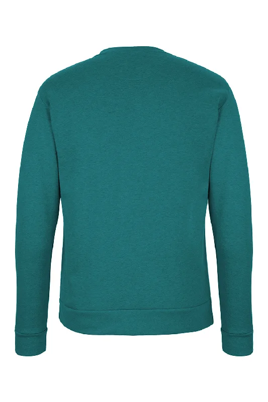 Next Level Mens PCH Crewneck Sweatshirt - Heather Teal Green