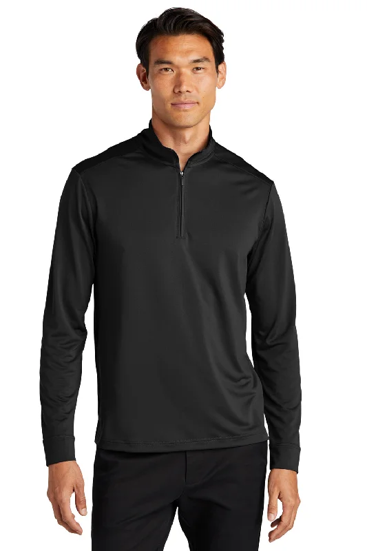 Port Authority Mens C-Free Performance Moisture Wicking 1/4 Zip Sweatshirt - Deep Black