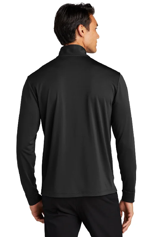 Port Authority Mens C-Free Performance Moisture Wicking 1/4 Zip Sweatshirt - Deep Black