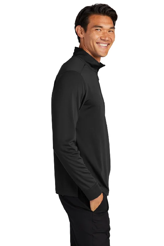 Port Authority Mens C-Free Performance Moisture Wicking 1/4 Zip Sweatshirt - Deep Black