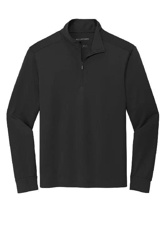 Port Authority Mens C-Free Performance Moisture Wicking 1/4 Zip Sweatshirt - Deep Black