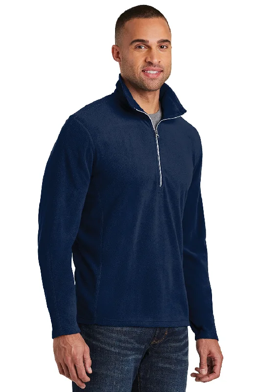 Port Authority Mens Pill Resistant Microfleece 1/4 Zip Sweatshirt - True Navy Blue