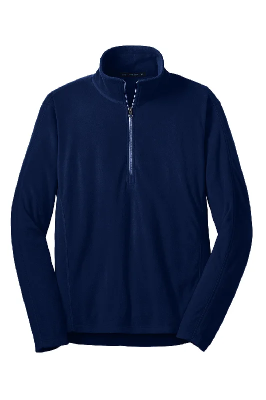 Port Authority Mens Pill Resistant Microfleece 1/4 Zip Sweatshirt - True Navy Blue