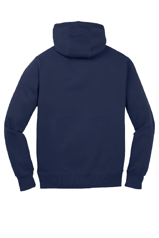 Sport-Tek Mens Shrink Resistant Fleece Hooded Sweatshirt Hoodie - True Navy Blue