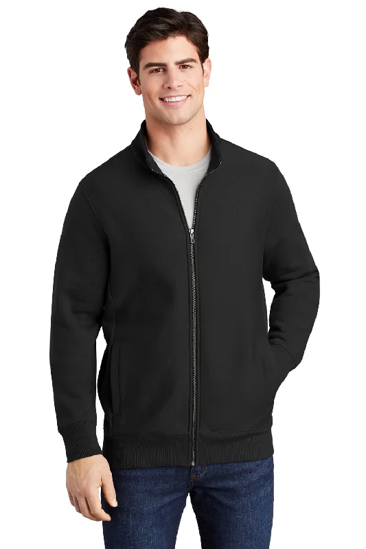 Sport-Tek Mens Full Zip Sweatshirt - Black