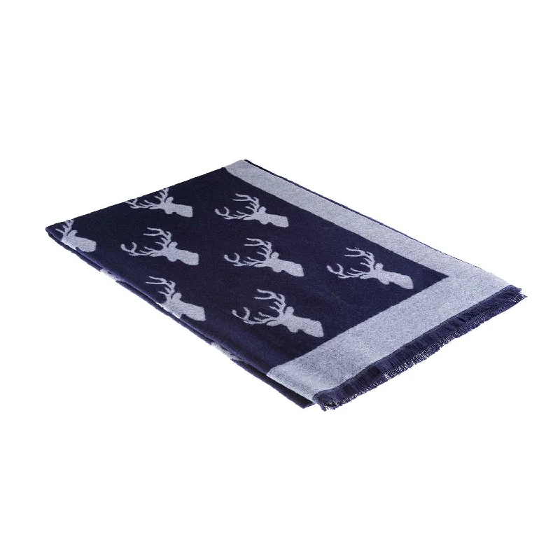 Super Soft Stag Scarf Navy