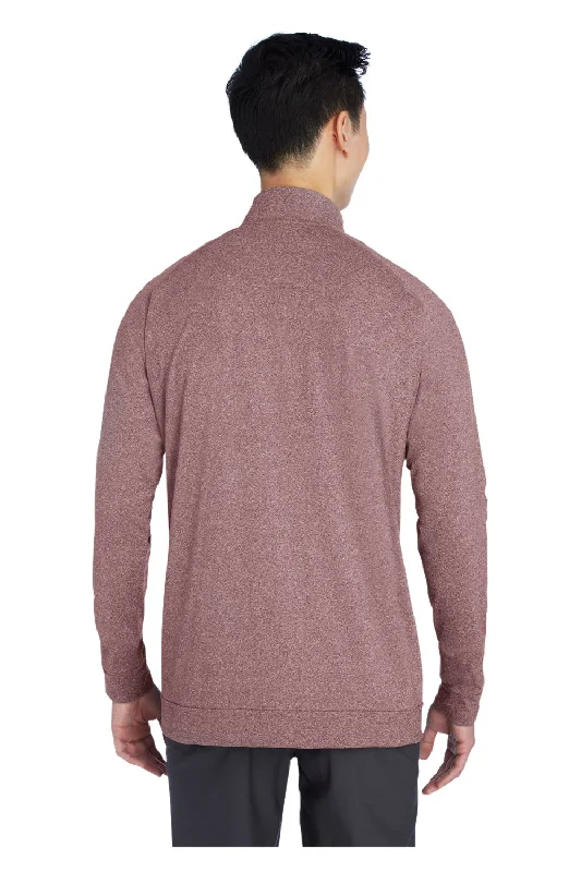 Swannies Golf Mens Graham 1/4 Zip Sweatshirt - Heather Maroon