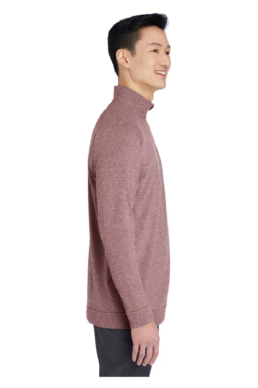 Swannies Golf Mens Graham 1/4 Zip Sweatshirt - Heather Maroon