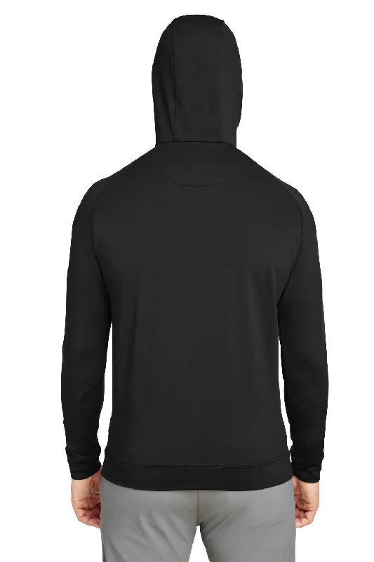 Swannies Golf Mens Vandyke 1/4 Zip Hooded  Sweatshirt Hoodie - Black