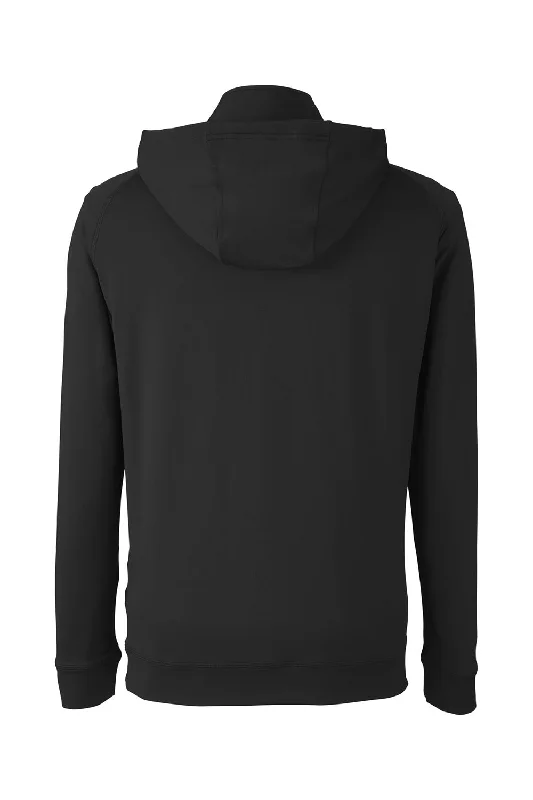 Swannies Golf Mens Vandyke 1/4 Zip Hooded  Sweatshirt Hoodie - Black