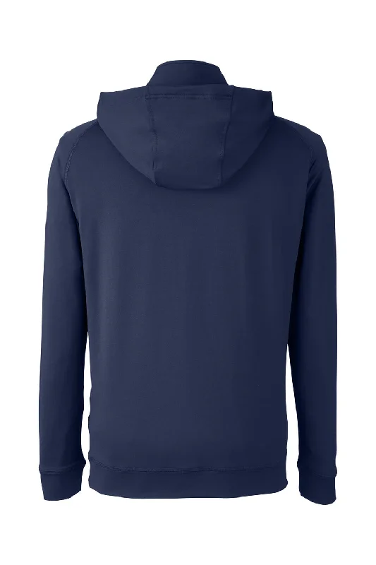 Swannies Golf Mens Vandyke 1/4 Zip Hooded  Sweatshirt Hoodie - Navy Blue