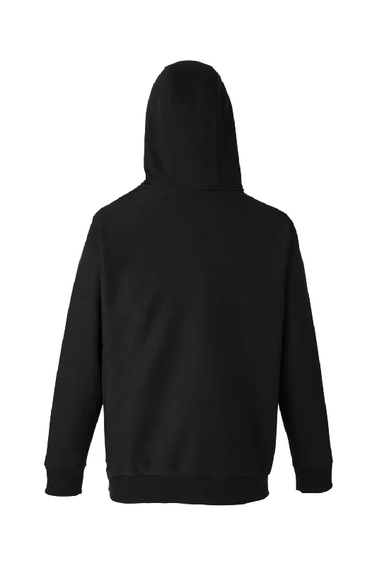 Team 365 Mens Zone HydroSport Water Resistant 1/4 Zip Hooded Sweatshirt Hoodie - Black