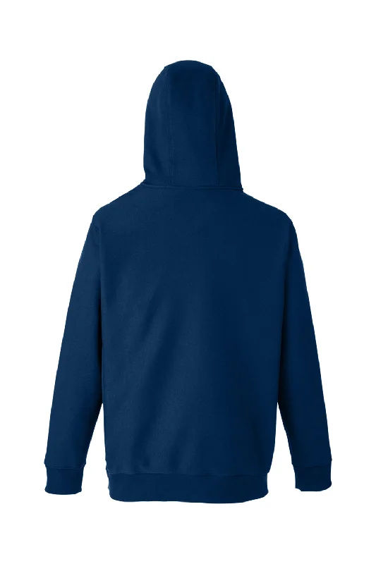 Team 365 Mens Zone HydroSport Water Resistant 1/4 Zip Hooded Sweatshirt Hoodie - Dark Navy Blue