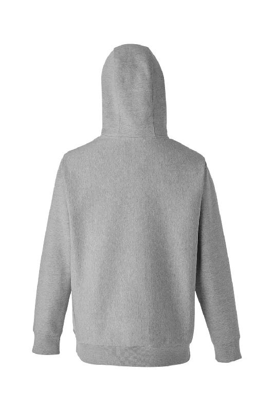 Team 365 Mens Zone HydroSport Water Resistant 1/4 Zip Hooded Sweatshirt Hoodie - Heather Grey