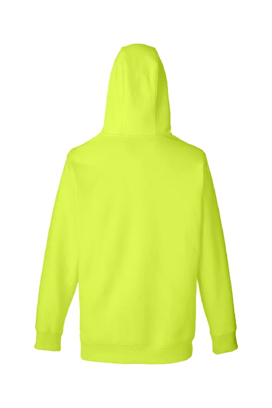 Team 365 Mens Zone HydroSport Water Resistant 1/4 Zip Hooded Sweatshirt Hoodie - Safety Yellow