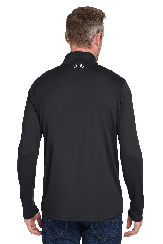 Under Armour Mens Team Tech Moisture Wicking 1/4 Zip Sweatshirt - Black