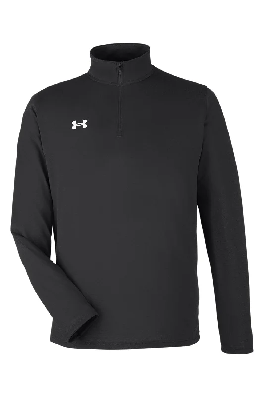 Under Armour Mens Team Tech Moisture Wicking 1/4 Zip Sweatshirt - Black