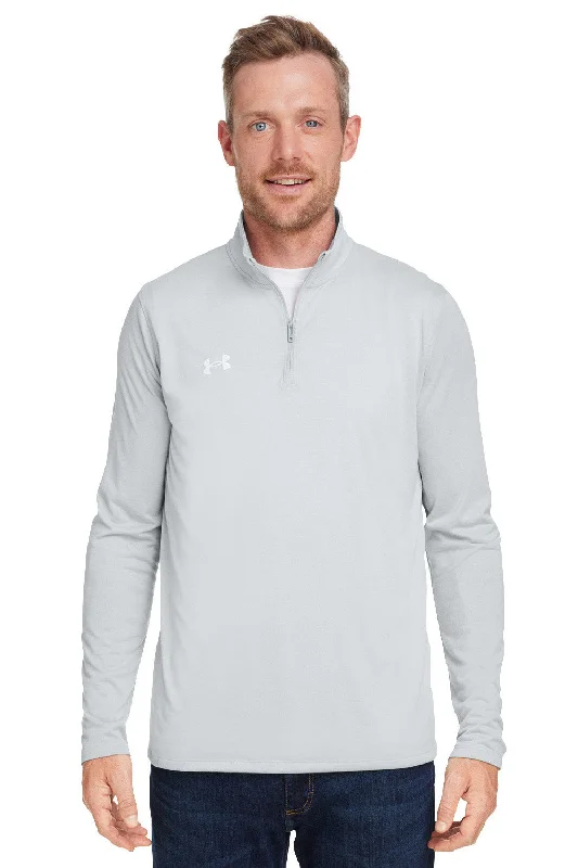 Under Armour Mens Team Tech Moisture Wicking 1/4 Zip Sweatshirt - Mod Grey