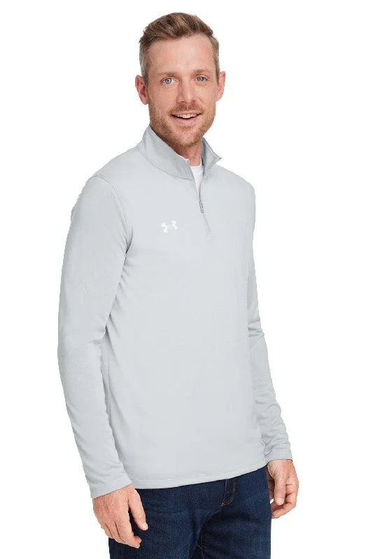 Under Armour Mens Team Tech Moisture Wicking 1/4 Zip Sweatshirt - Mod Grey