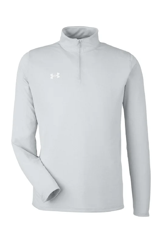 Under Armour Mens Team Tech Moisture Wicking 1/4 Zip Sweatshirt - Mod Grey