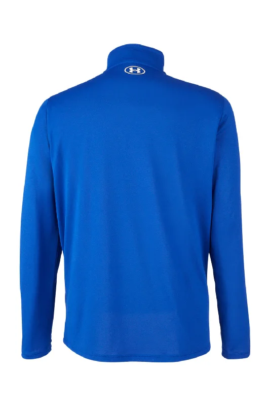 Under Armour Mens Team Tech Moisture Wicking 1/4 Zip Sweatshirt - Royal Blue