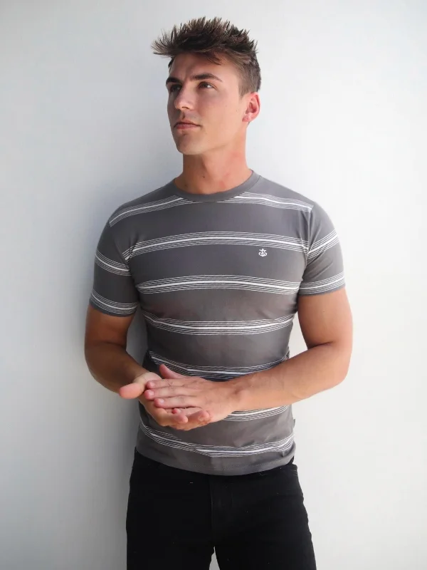 Marcello Stripe T-Shirt - Grey