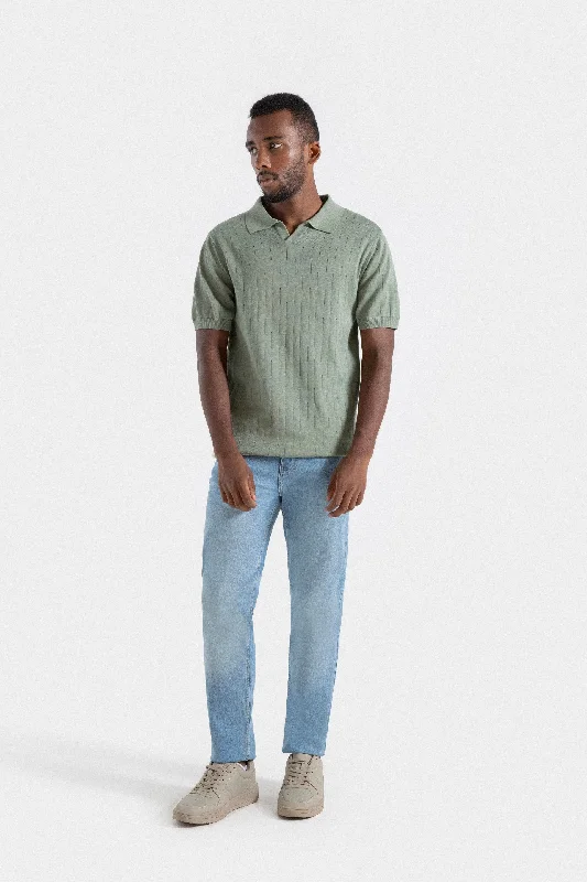 Jacquard Knitted Polo