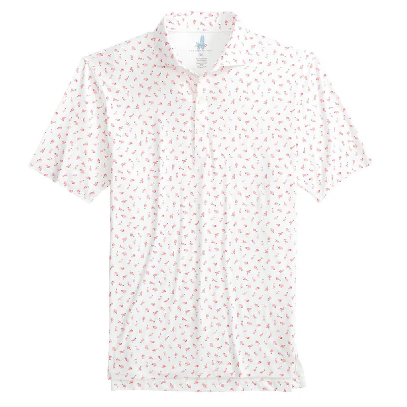 Johnnie-O Flock Featherweight Polo Shirt - White