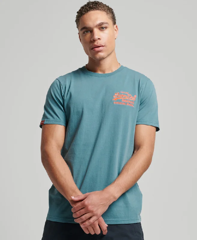 Vintage Logo Neon T Shirt | Hydro Blue