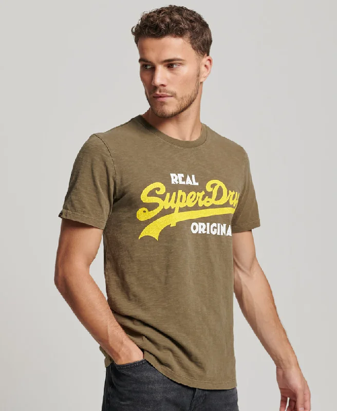 Vintage Logo Real Original Overdyed T-Shirt | Dark Olive Slub