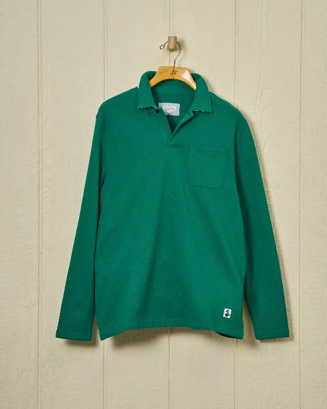 Acadia Polo in Pine Loopback Terry