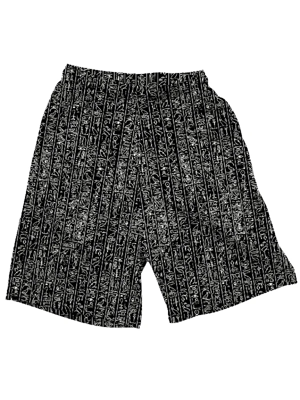 Egyptian Glyphs (Black) Shorts