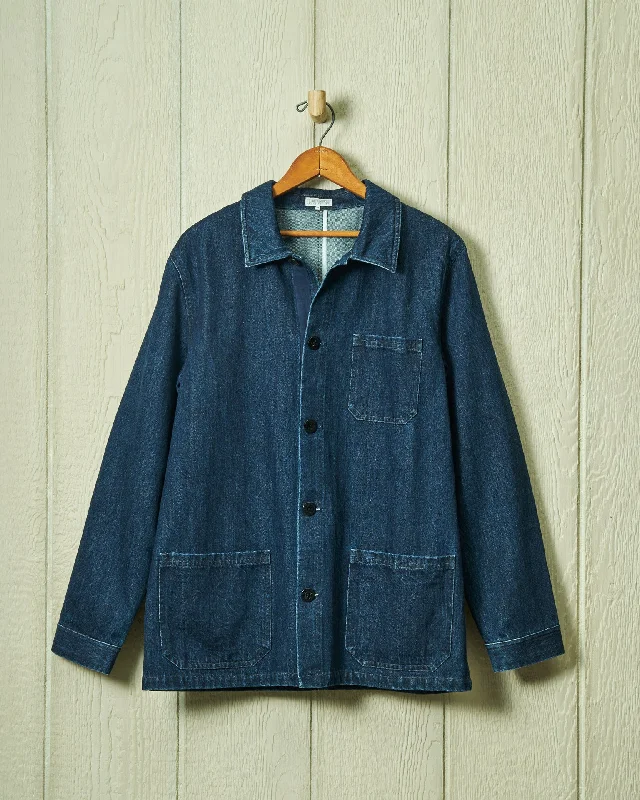 French Workman’s Jacket in Mid Wash Denim