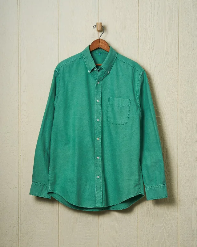 Garment Dyed Oxford Shirt in Spruce