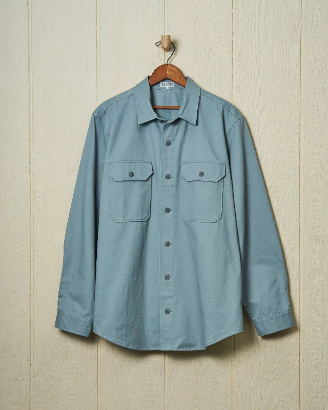 MacArthur Shirt in Ice  Blue Twill