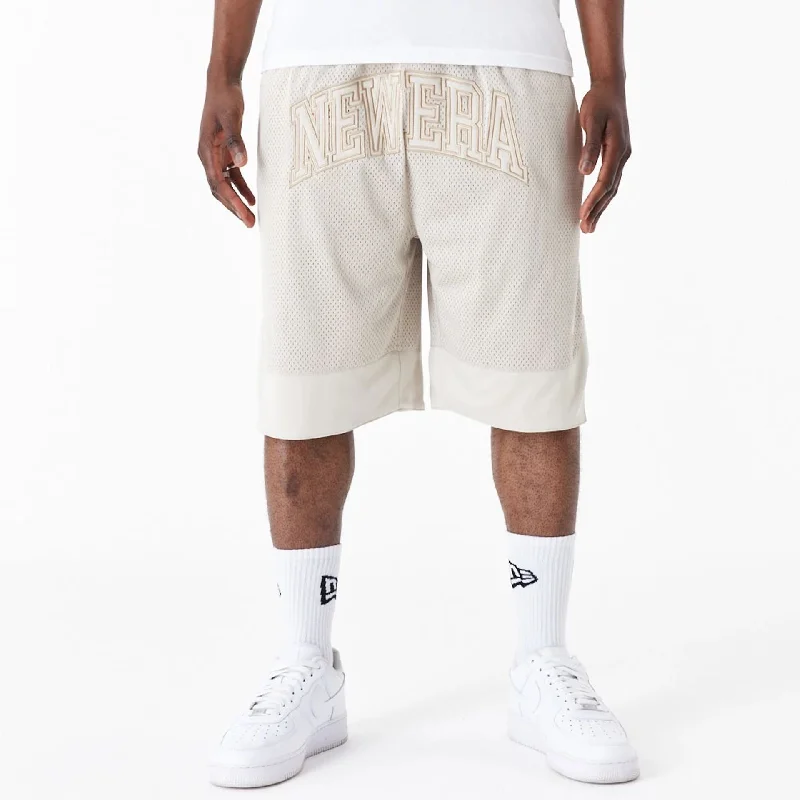 New Era Arch Logo Stone Mesh Shorts