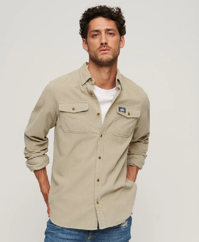 Trailsman Relaxed Fit Corduroy Shirt | Stone Wash Taupe Brown