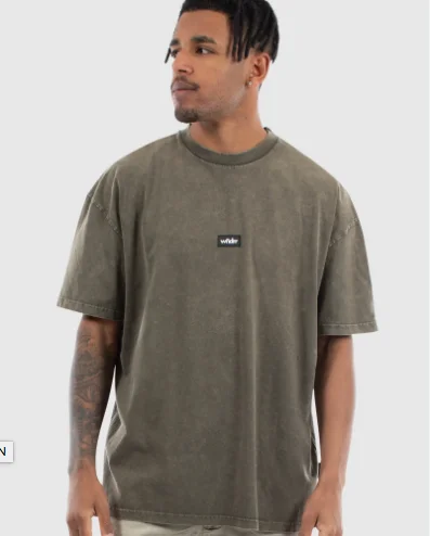 WNDRR Hoxton Vintage Fit Tee Washed Khaki